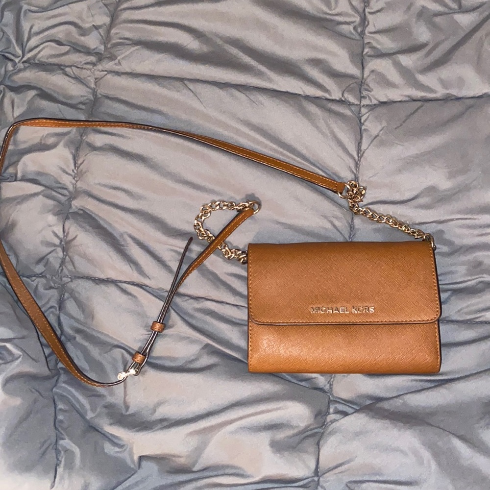 MK brown leather crossbody - Picture 4 of 6